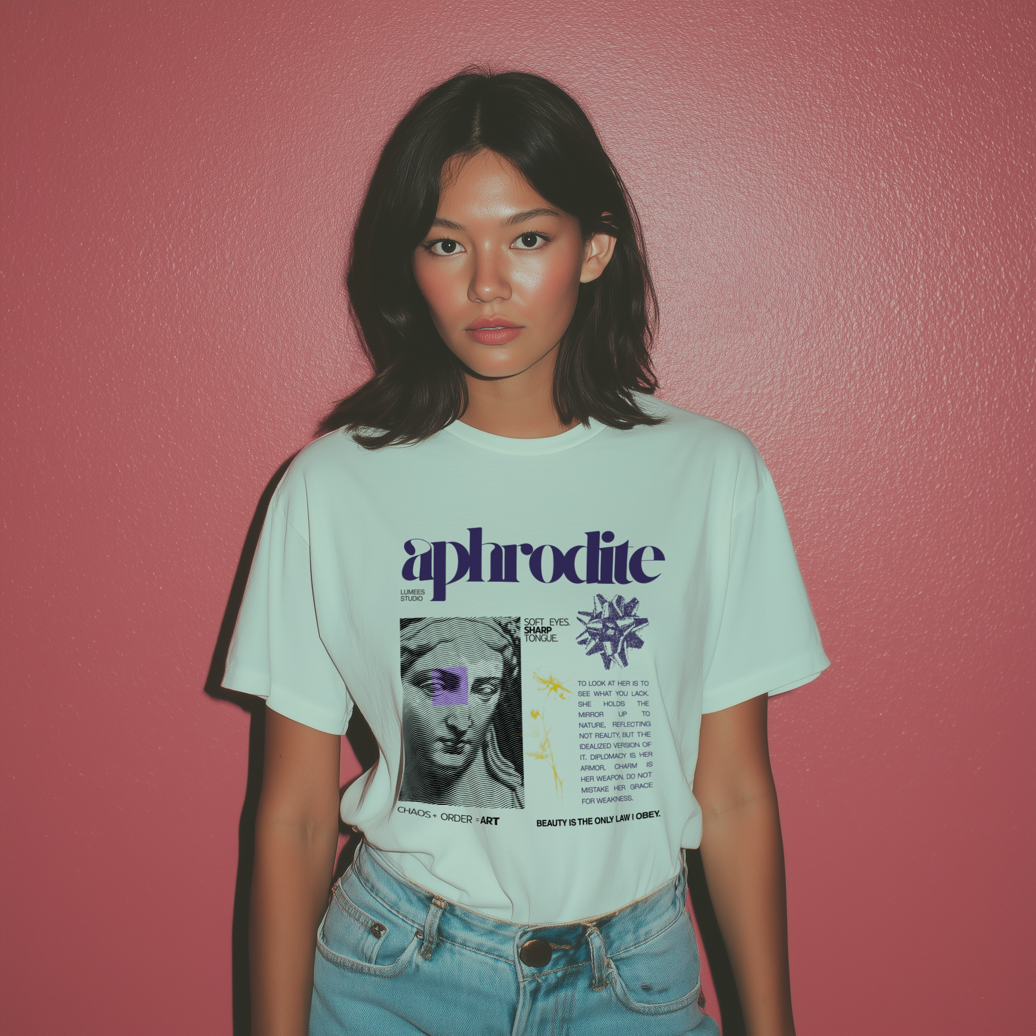 Libra X Aphrodite — Soft Eyes. Sharp Tongue Tshirt