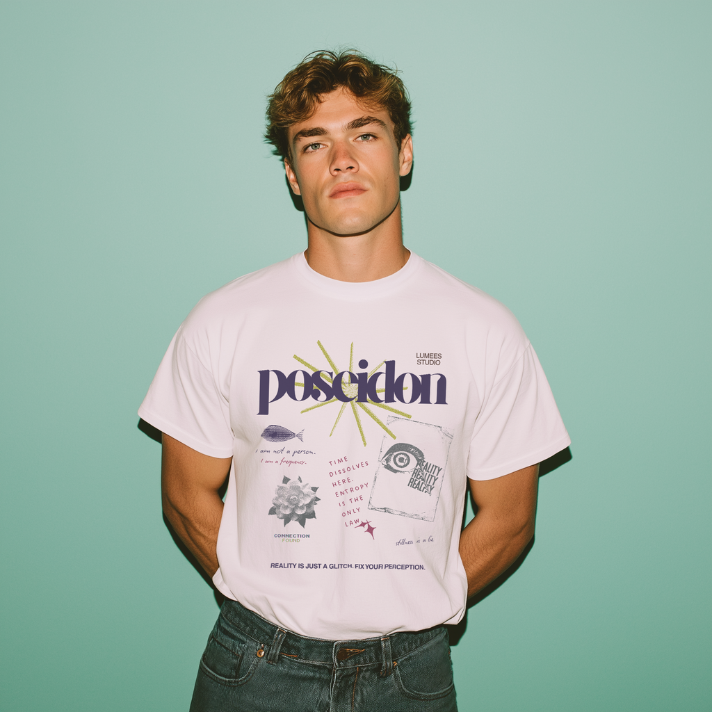 Pisces X Poseidon — REALITY IS JUST A GLITCH Tshirt
