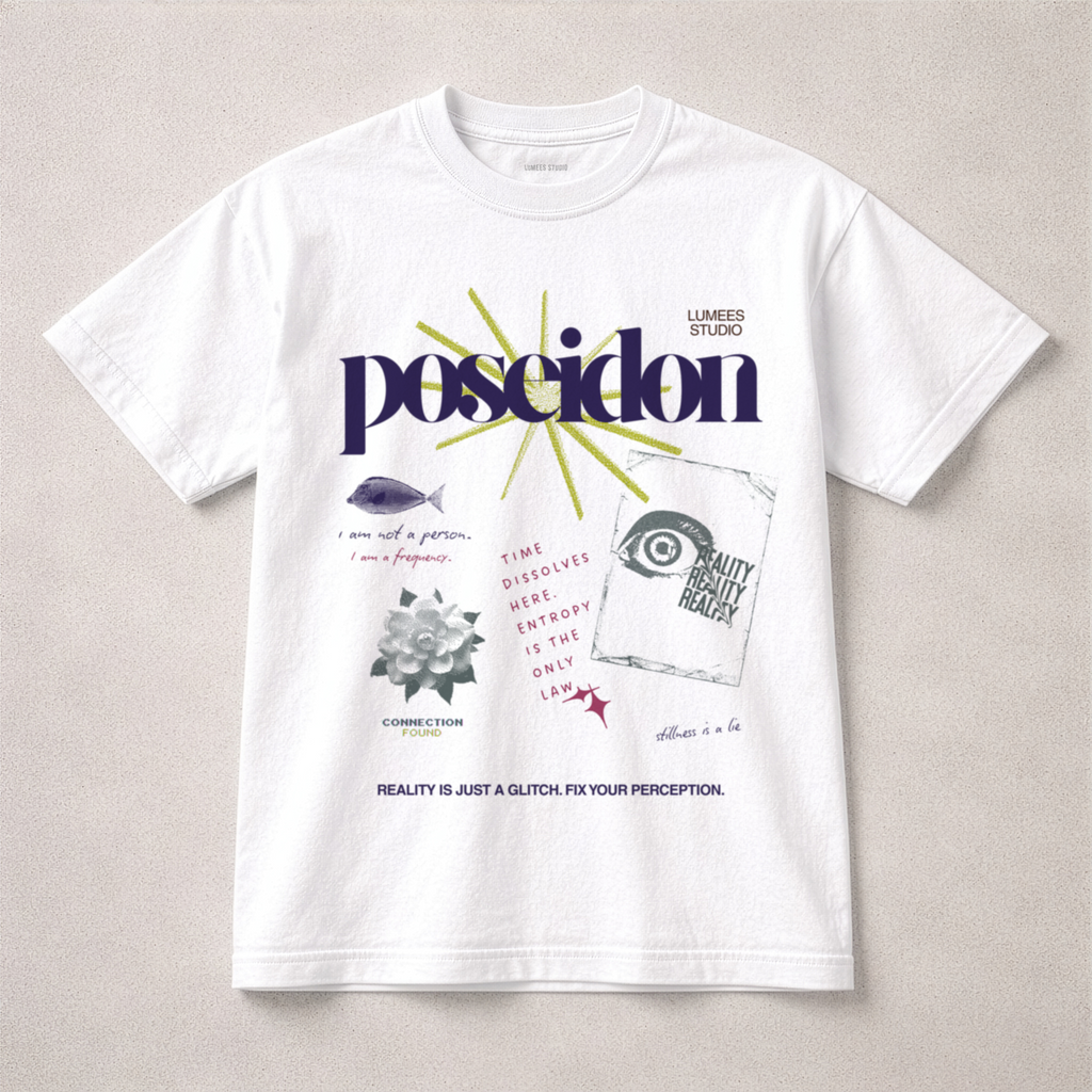 Pisces X Poseidon — REALITY IS JUST A GLITCH Tshirt